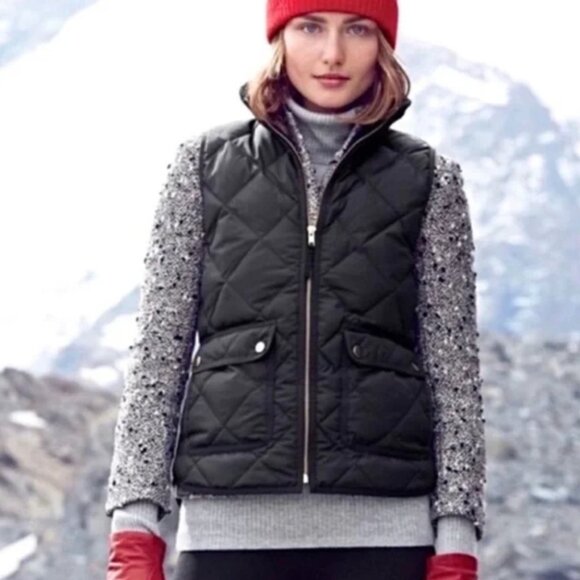 J. Crew | Excursion Quilted Vest | Down Filled | Black - Picture 1 of 9